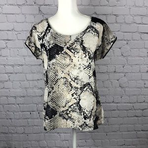Zara Collection snake skin animal print top size Medium